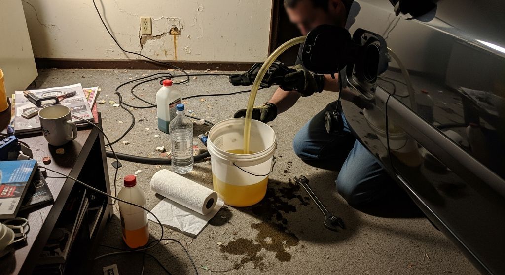 Descontaminación de depósito de combustible en La Acebeda