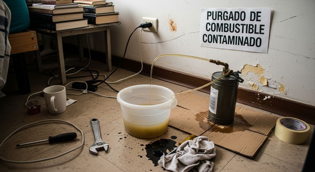 Servicio de Descontaminación de depósito de combustible en Palacio